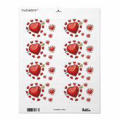 Valentinstag Labels Herz (Vorne)