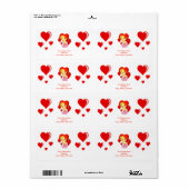 Valentinstag Labels Herz (Vorne)