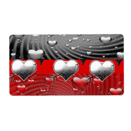 Valentinstag Labels Herz (Vorne)