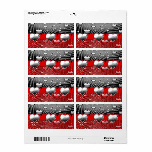 Valentinstag Labels Herz (Vorne)