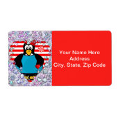 Valentinstag Labels Herz Pinguin Herz (Vorne)