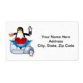 Valentinstag Labels Herz Pinguin Herz (Vorne)