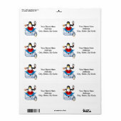 Valentinstag Labels Herz Pinguin Herz (Vorne)