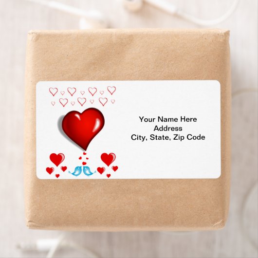 Valentinstag Labels Hört Blaue Vögel (Insitu)