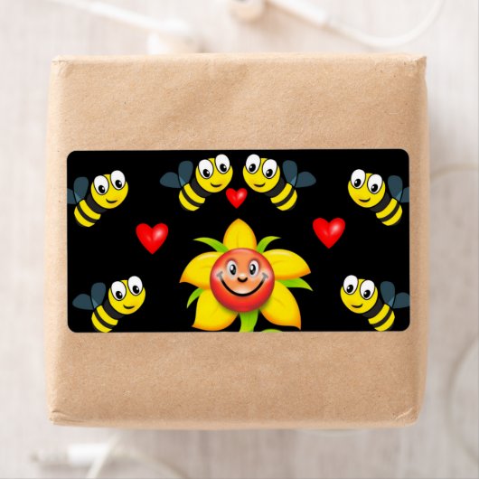 Valentinstag Labels Hummeln (Insitu)