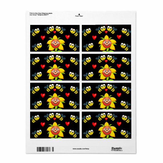 Valentinstag Labels Hummeln (Vorne)