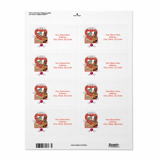 Valentinstag Labels Kitten (Vorne)