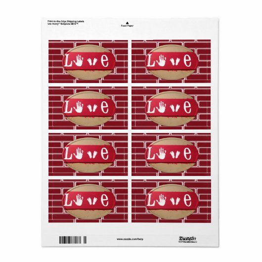 Valentinstag Labels Liebe (Vorne)