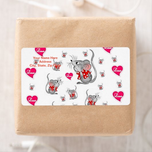 Valentinstag Labels Mäuse (Insitu)