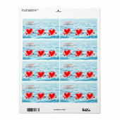 Valentinstag Labels Meer der Liebe Herz (Vorne)