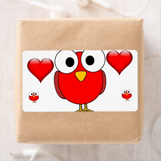 Valentinstag Labels Owl (Insitu)