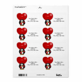 Valentinstag Labels Pinguin (Vorne)