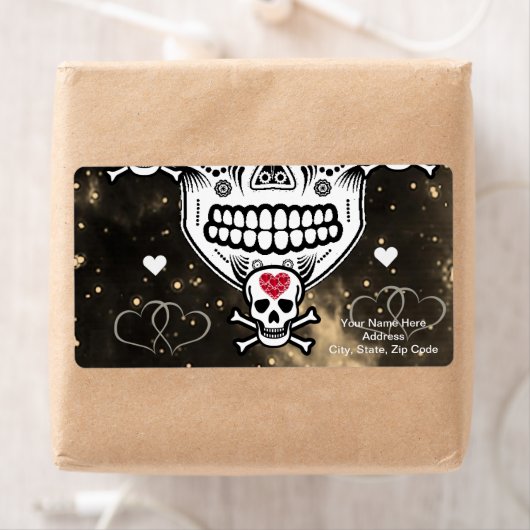Valentinstag Labels Skull (Insitu)