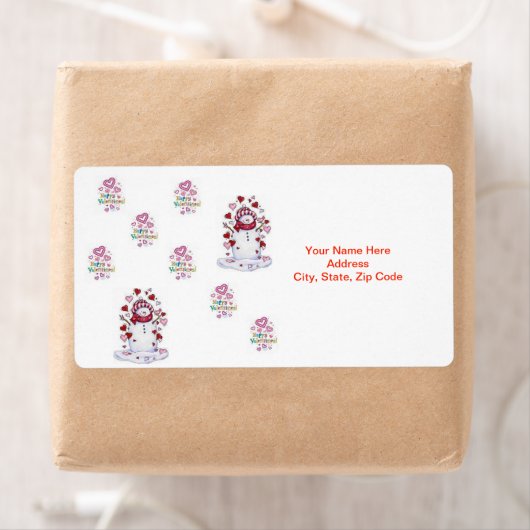 Valentinstag Labels Snowman (Insitu)