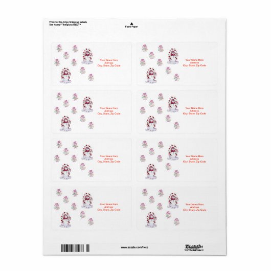 Valentinstag Labels Snowman (Vorne)