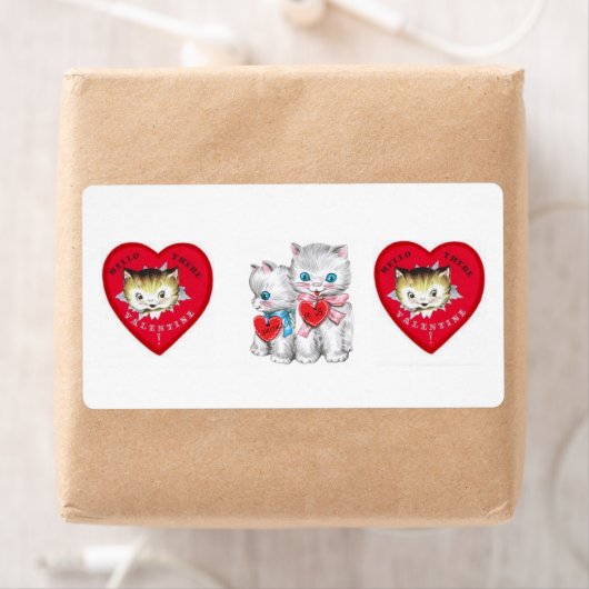 Valentinstag Labels Vintag Kitten (Insitu)
