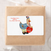 Valentinstag Labels Vintage Ente (Insitu)