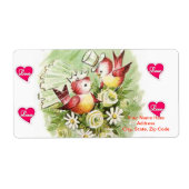 Valentinstag-Labels Vintager Vogel (Vorne)