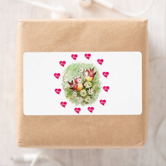Valentinstag-Labels Vintager Vogel (Insitu)