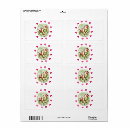 Valentinstag-Labels Vintager Vogel (Vorne)