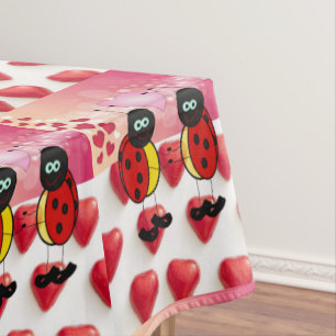 Valentinstag Ladybug Tischdecke