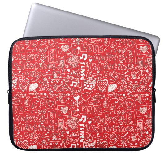 Valentinstag Laptopschutzhülle (Vorderseite)