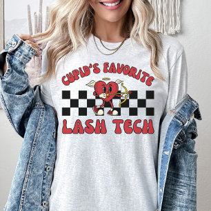 Valentinstag Lash Techniker Valentine Lash Tech T-Shirt