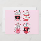 Valentinstag Latte Coffee Lover Dankeskarte (Vorderseite)