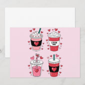 Valentinstag Latte Coffee Lover Dankeskarte (Vorne/Hinten)