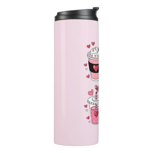 Valentinstag Latte Coffee Lover Thermosbecher (Nach links gedreht)