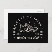 Valentinstag Läufer lustige Single Zitate Postkarte (Vorne/Hinten)