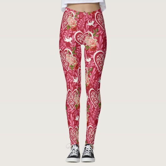 Valentinstag Leggings (Vorderseite)