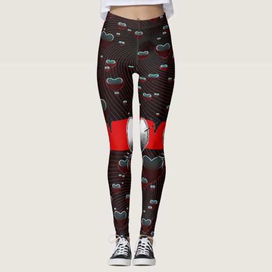 Valentinstag Leggings Lang (Vorderseite)