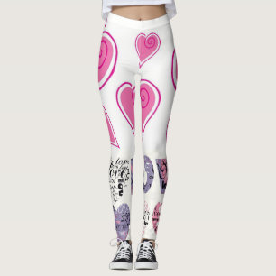 Valentinstag Leggings Lang