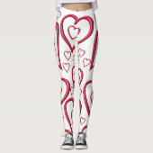 Valentinstag-Leggings Lang Leggings (Vorderseite)