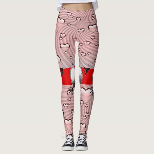 Valentinstag Leggings Lange (Vorderseite)