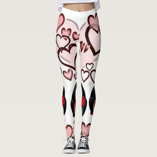 Valentinstag Leggings Lange (Vorderseite)
