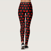 Valentinstag-Leggings mit rotem Herz-Muster Leggings (Rückseite)