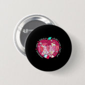 Valentinstag-Lehrer-Herz-Bleistift-Kokette-Schleif Button (Vorne & Hinten)