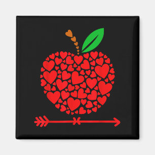 Valentinstag Lehrer Herzen Apfel Liebe Lehren Frau Magnet