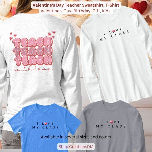 Valentinstag Lehrer Sweatshirt, T-Shirt