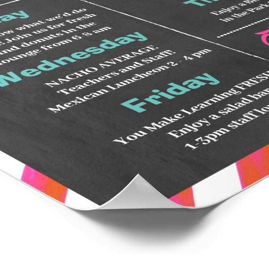 Valentinstag Lehrer Wertschätzung Vorlage Poster (Ecke)