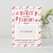 Valentinstag-Lehrerdankeschön-Geschenkkartenhalter Einladung (Stehend Vorderseite)