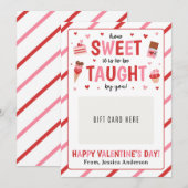 Valentinstag-Lehrerdankeschön-Geschenkkartenhalter Einladung (Vorne/Hinten)