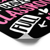 Valentinstag Lehrerin Funny Klassenzimmer Schule V Poster (Ecke)