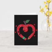 Valentinstag Lehrerin Herz Frauen Inspiration Karte (Gelbe Blume)