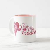 Valentinstag Lehrerin Tasse (Vorderseite Links)