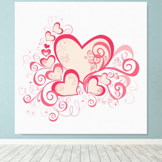 Valentinstag Leinwand (Insitu (Holzboden))