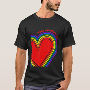 Valentinstag LGBTQ Squad Rainbow Herzwürdigung T-Shirt