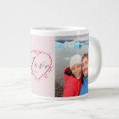 VALENTINSTAG LIEBE 2 FOTOS Jumbo-Tasse (Vorderseite Rechts)